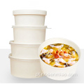 Tigela de papel de sopa quente tigela recipiente de comida descartável